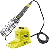 Ryobi 5133004382 R18SOI-0 - Soldador (18 V- con punta de soldadura- punta de cincel- carrete de soldadura- control LED…